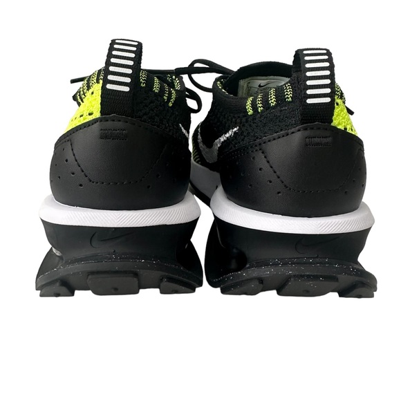 Women's Nike Air Max Flyknit Racer Casual Volt/White/Sequoia/Black DM9073 700 - Picture 4 of 8